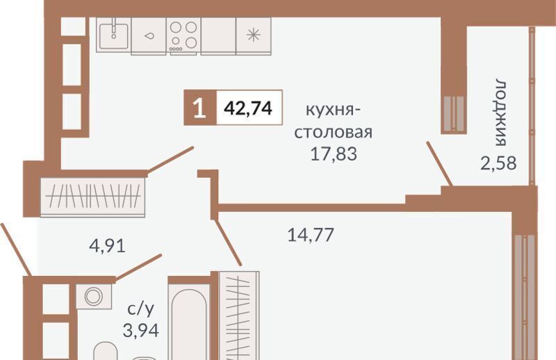 квартира г Екатеринбург р-н Верх-Исетский ул Викулова 2 ЖК «Видный» фото 1