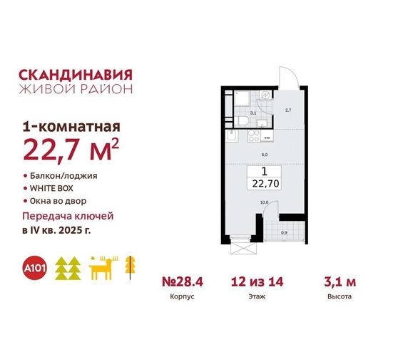 жилой район «Скандинавия» метро Коммунарка стр. 28. 4, Московская область фото