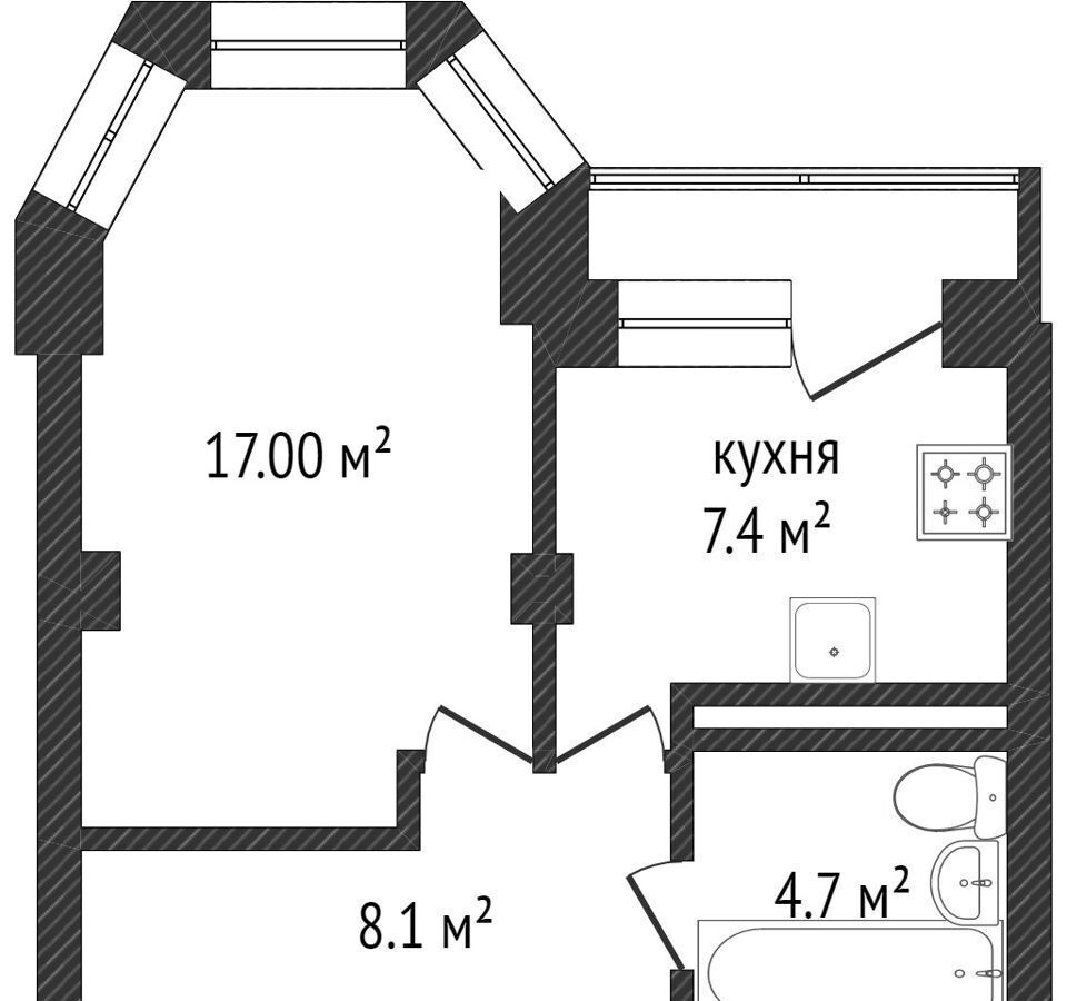 квартира г Хабаровск р-н Краснофлотский ул Салтыкова-Щедрина 1 фото 17