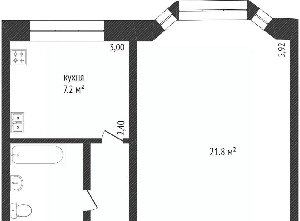 квартира г Новый Уренгой ул 26-го съезда КПСС 8а фото 14