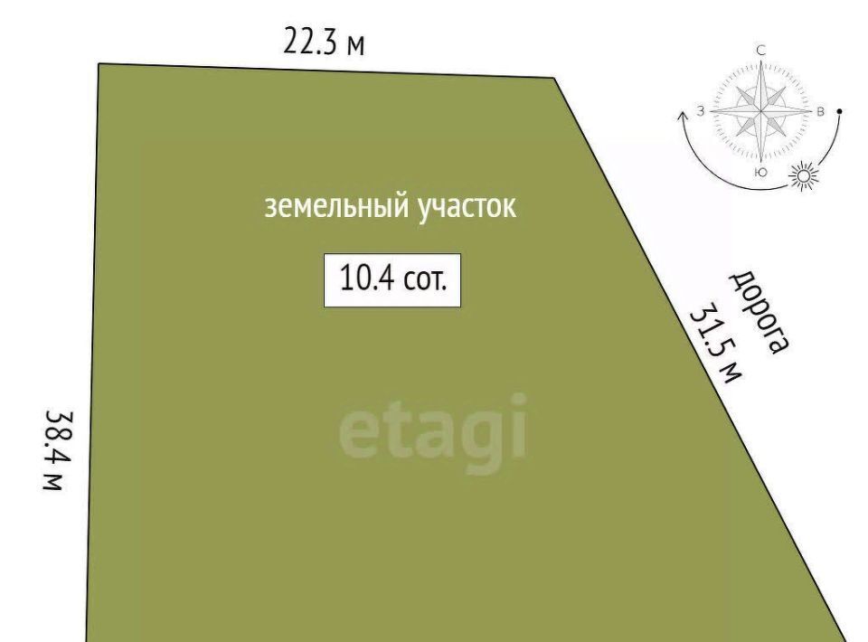 земля г Тюмень р-н Центральный снт Поляна общество, ул. Пригожая, садовое фото 1