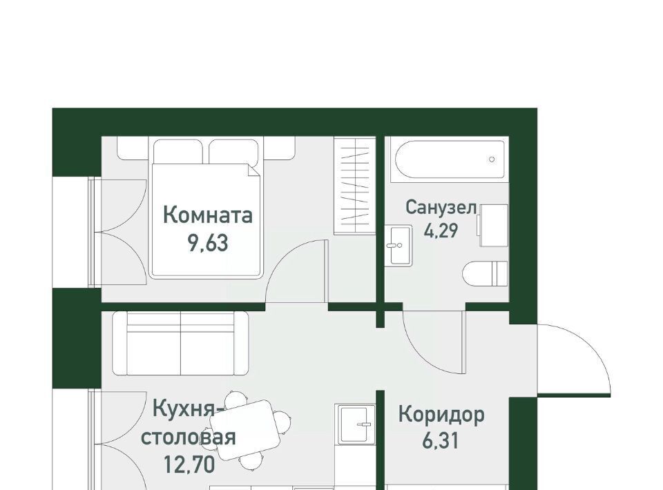 квартира г Екатеринбург р-н Ленинский Чкаловская Твоя Привилегия жилой комплекс фото 1