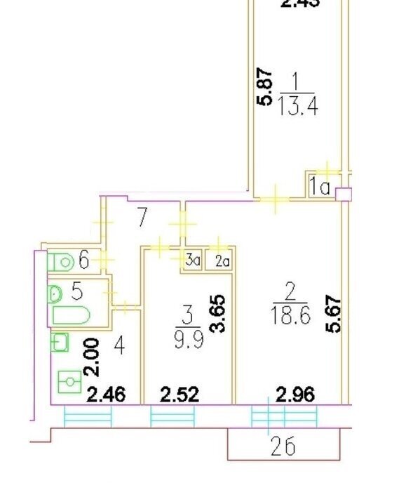 квартира г Москва метро Варшавская проезд Каширский 9к/2 фото 17