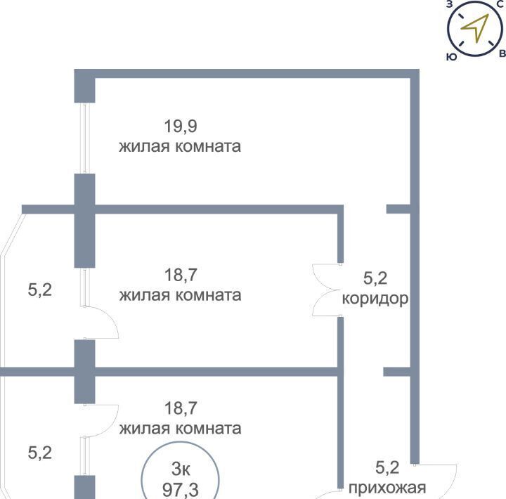 квартира г Нефтеюганск мкр 17-й 7/2 фото 1