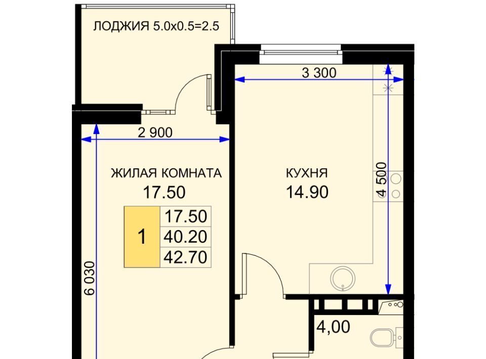 квартира р-н Динской п Южный ул Екатерининская 5к/1 ЖК «История-2» Южно-Кубанское с/пос фото 1