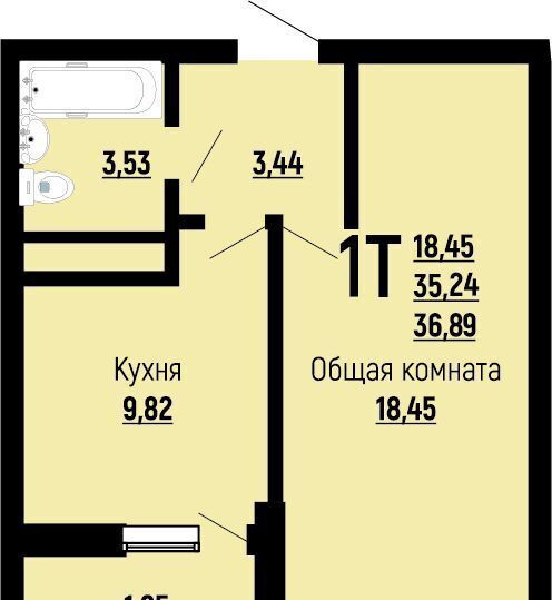 квартира г Краснодар р-н Прикубанский ул Заполярная 10 ЖК «Славянка» д. 39 фото 3