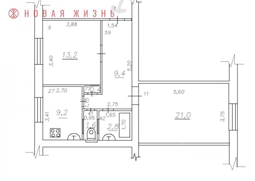 квартира г Самара Алабинская ул Нефтяников 22 фото 11