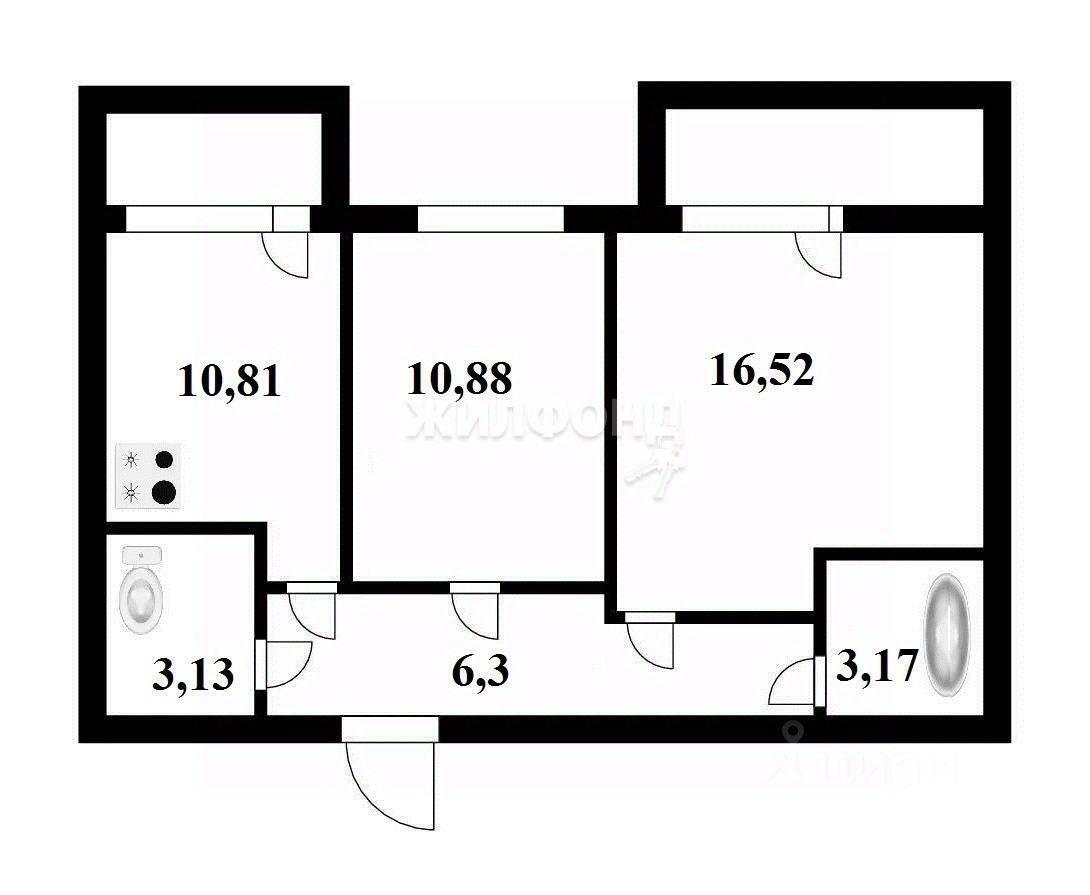 квартира г Новосибирск мкр Закаменский р-н Октябрьский 12 фото 1