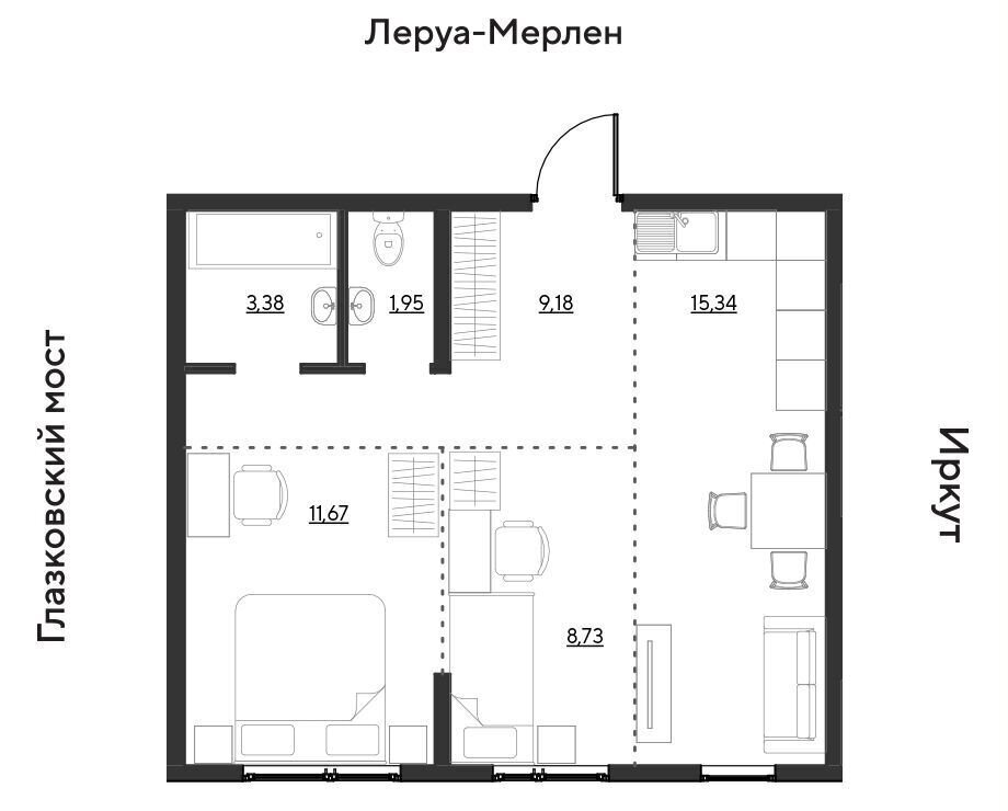 квартира г Иркутск р-н Свердловский ул Набережная Иркута 3 фото 1