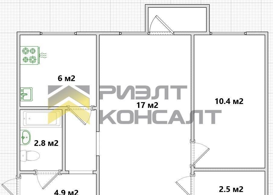 квартира г Омск р-н Кировский ул Революционная 18 фото 21