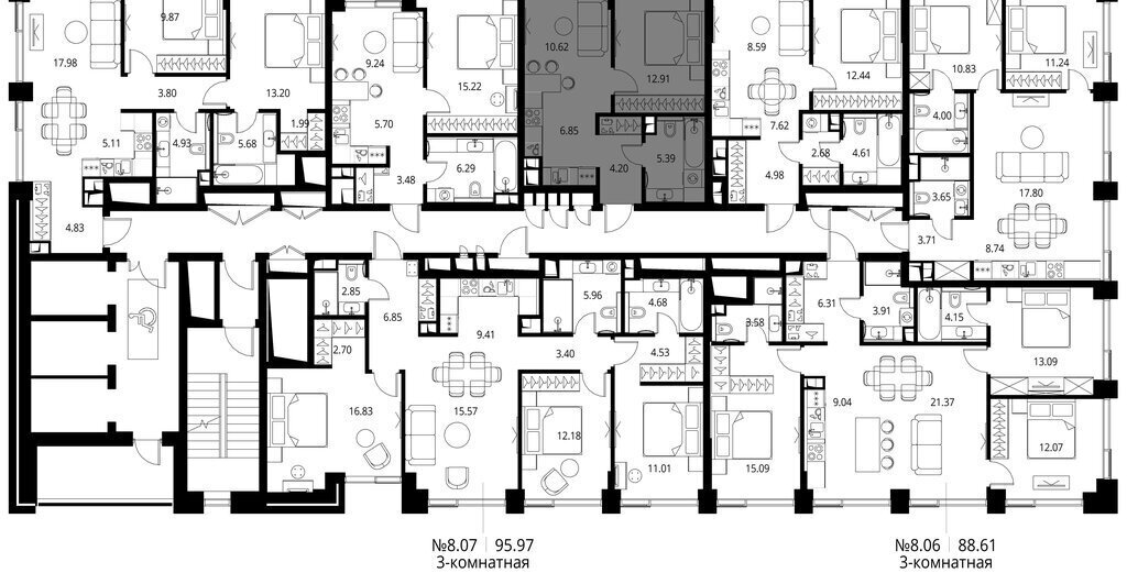 квартира г Москва метро Трикотажная ш Волоколамское 95/1к 6 ЖК City Bay муниципальный округ Покровское-Стрешнево фото 3