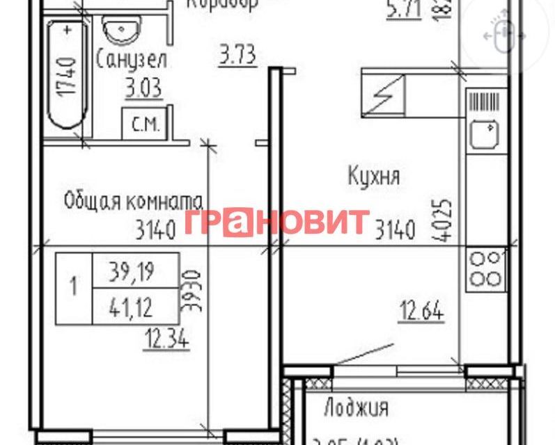 квартира р-н Новосибирский п Элитный ул Фламинго 13 фото 1