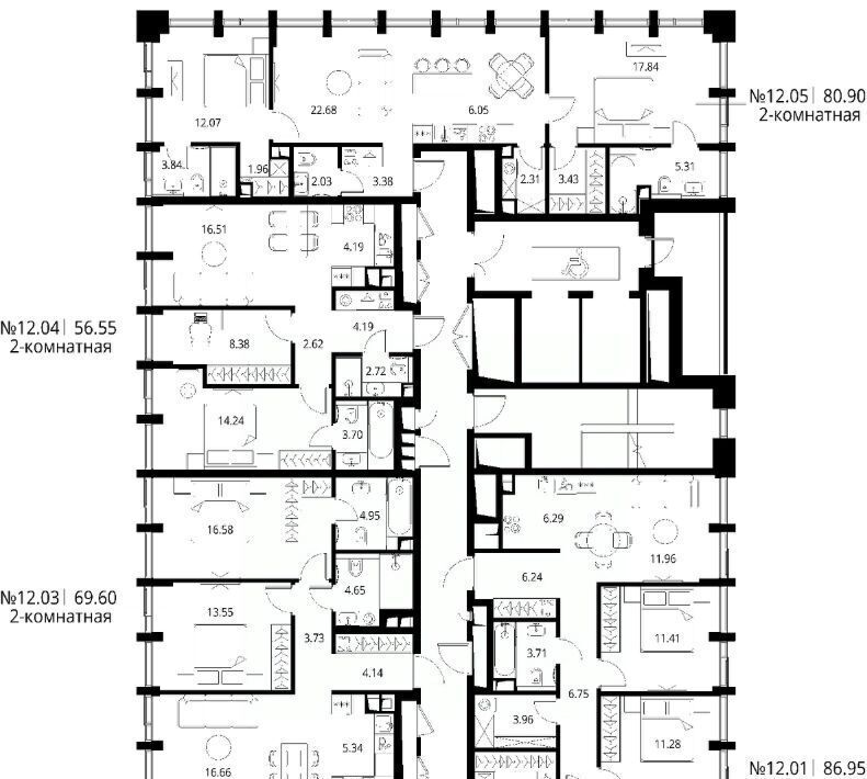 квартира г Москва метро Трикотажная ш Волоколамское 95/1к 4 ЖК City Bay муниципальный округ Покровское-Стрешнево фото 2