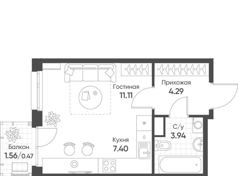 квартира г Казань Козья слобода ЖК Счастье в Казани фото 1