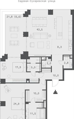 метро Сухаревская ул Садовая-Сухаревская 1 ЖК «Forum» (Форум) д. 14 фото