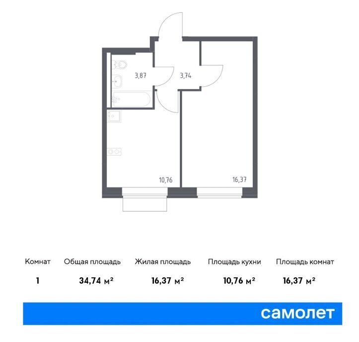 квартира г Москва ТиНАО Внуково ЖК «Новое Внуково» Кокошкино, к 32 фото 1