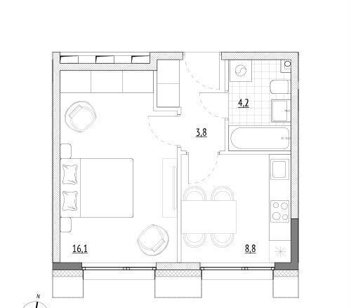 квартира г Зеленоград ул Александровка МФК «Wellbe» проезд 624 фото 1