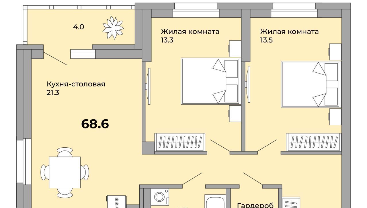 квартира г Екатеринбург р-н Орджоникидзевский Уралмаш ул Орловская ЖК «Белая башня» фото 1