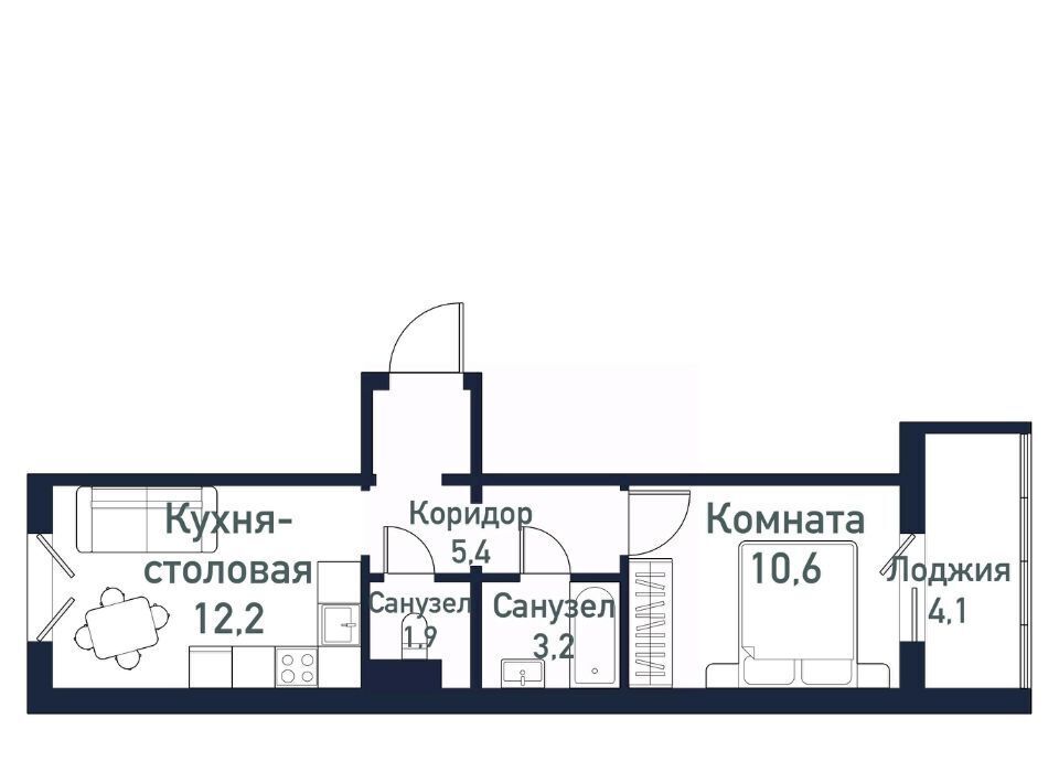 квартира р-н Сосновский п Пригородный Кременкульское с/пос, Парковый Премиум жилой комплекс фото 1