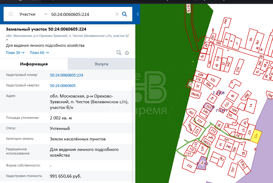 земля городской округ Орехово-Зуевский п Чистое фото 8