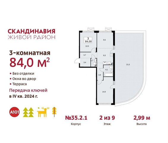 жилой район «Скандинавия» метро Коммунарка д. 35. 2, Московская область фото