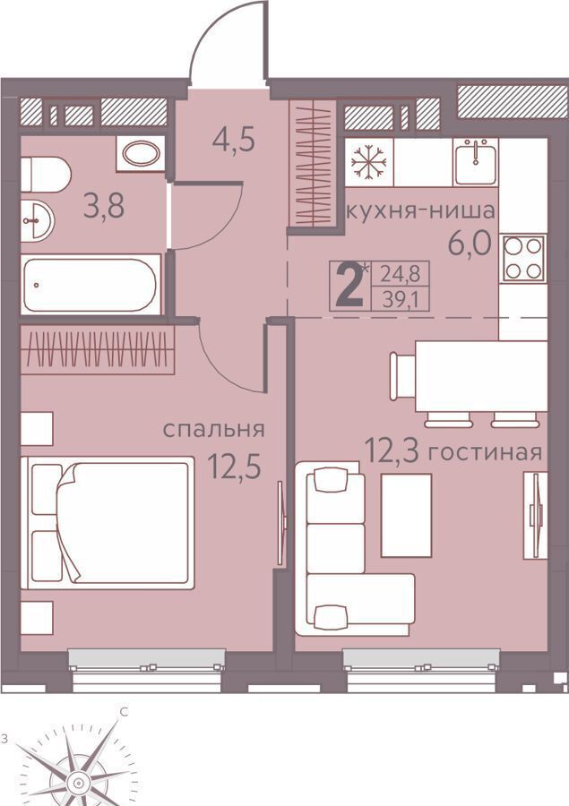 квартира г Пермь р-н Мотовилихинский ул Серебристая 5 Теплые кварталы «Погода» фото 1