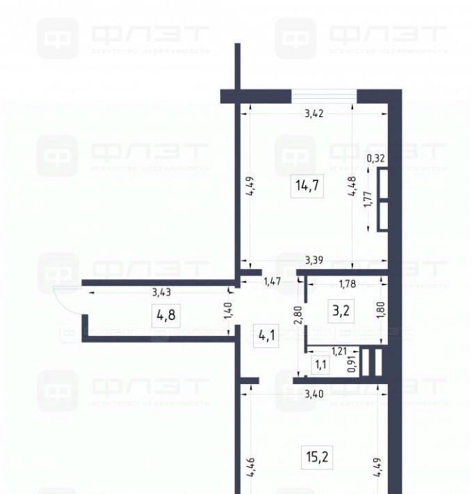 квартира г Казань р-н Приволжский Дубравная ул Комиссара Габишева 4 фото 2