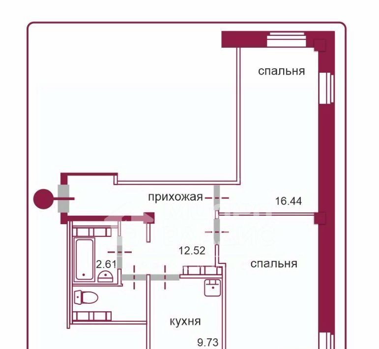 квартира г Омск р-н Центральный ул 21-я Амурская 25 фото 25