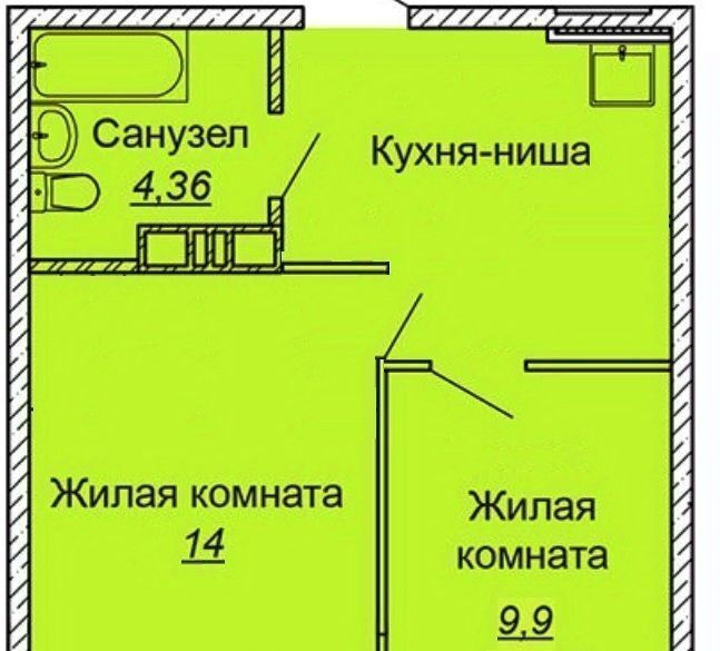 квартира г Новосибирск Речной вокзал ул Заречная 41 микрорайон «Весенний» фото 22