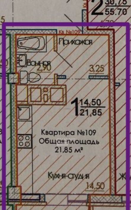 квартира г Ростов-на-Дону р-н Первомайский Мирный ул Раздорская 2а фото 14