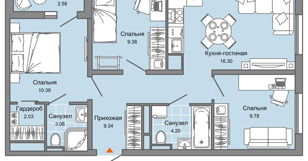 квартира г Ульяновск р-н Заволжский Новый Город ЖК «Светлые кварталы» 2 Город фото 1