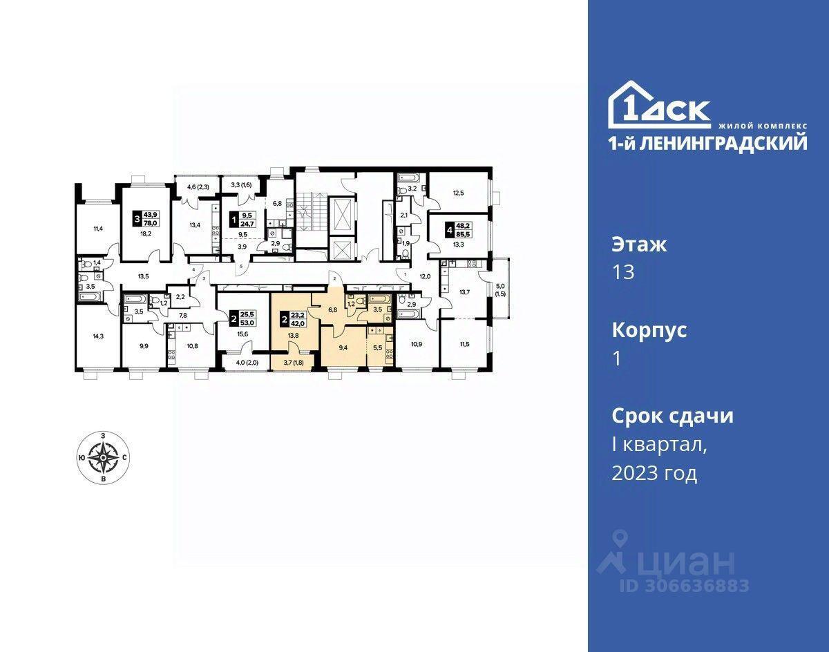 квартира г Москва ЗАО Молжаниновский ш Ленинградское 228/3 ЖК Первый Ленинградский Московская область фото 1