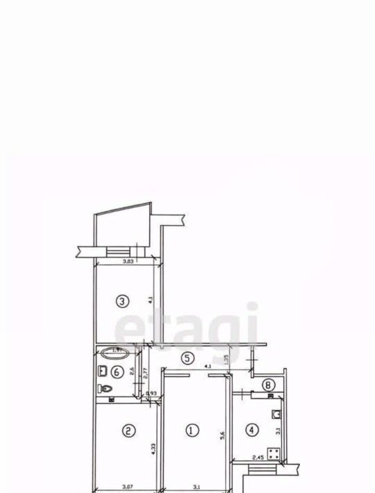 квартира г Казань Козья слобода ул Фатыха Амирхана 30 фото 16