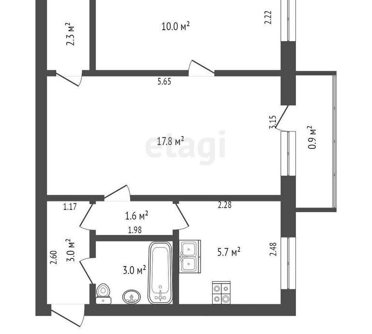 квартира г Чита р-н Центральный ул Горького 62 фото 20