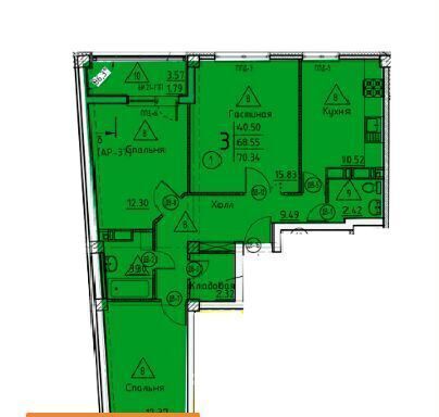 квартира г Пенза Пенза-2 ул Генерала Глазунова 11 р-н Октябрьский фото 15