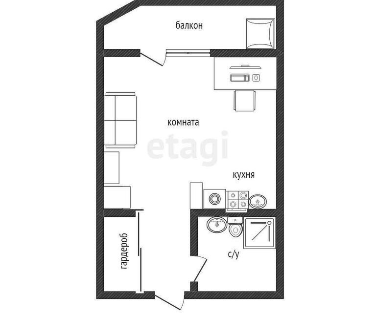 квартира г Краснодар р-н Прикубанский ул им. Героя Яцкова И.В. 17 фото 13