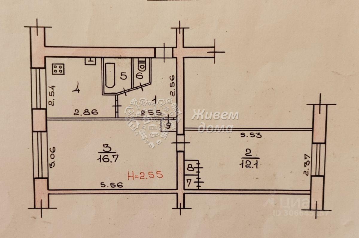 квартира г Волгоград р-н Центральный ул Хиросимы 13 фото 12