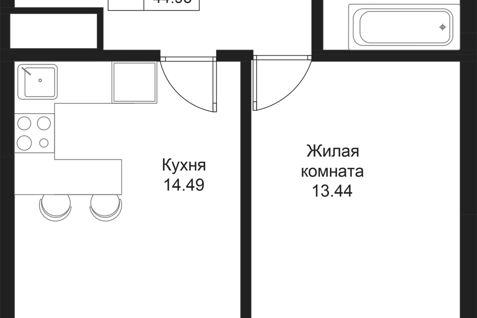 квартира г Казань р-н Вахитовский ул Гаяза Исхаки 2 Республика Татарстан Татарстан, Казань городской округ фото 1