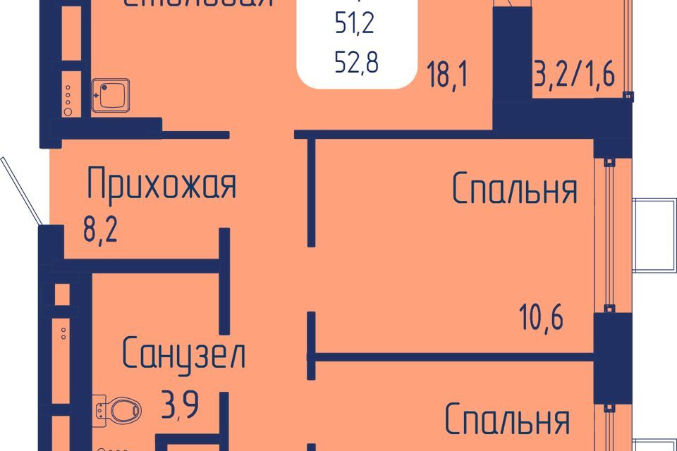 квартира г Красноярск р-н Октябрьский городской округ Красноярск, Жилой комплекс Универс фото 1