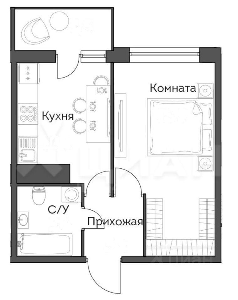 квартира г Москва п Сосенское метро Коммунарка ул Фитарёвская 30 Московская область фото 17