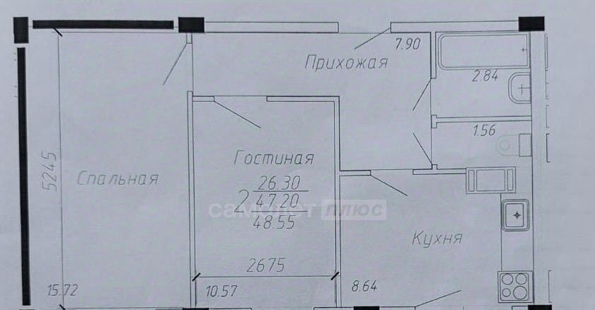 квартира г Калуга р-н Московский ул Пухова 56 фото 27