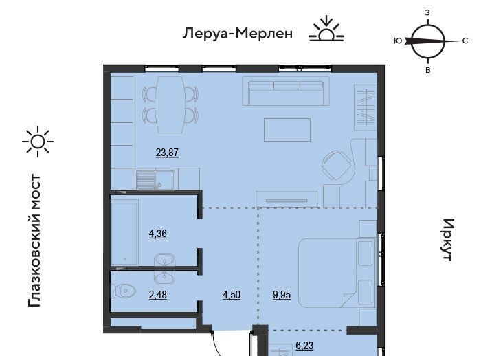 квартира г Иркутск р-н Свердловский ул Набережная Иркута 23 Затон кв-л фото 1