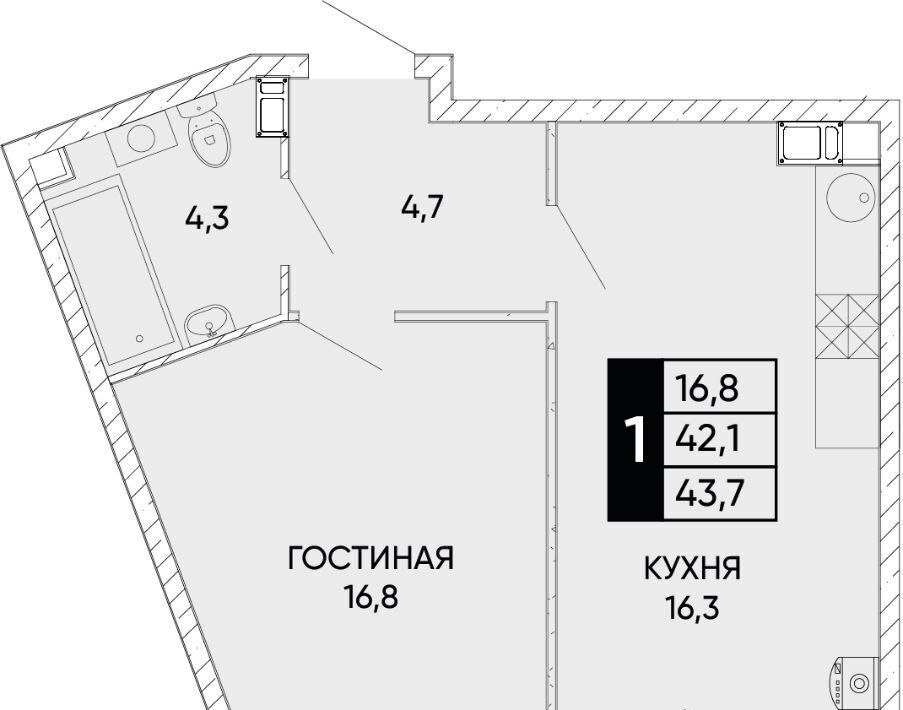квартира г Ростов-на-Дону р-н Кировский ул Бориса Слюсаря 19с/1 фото 1