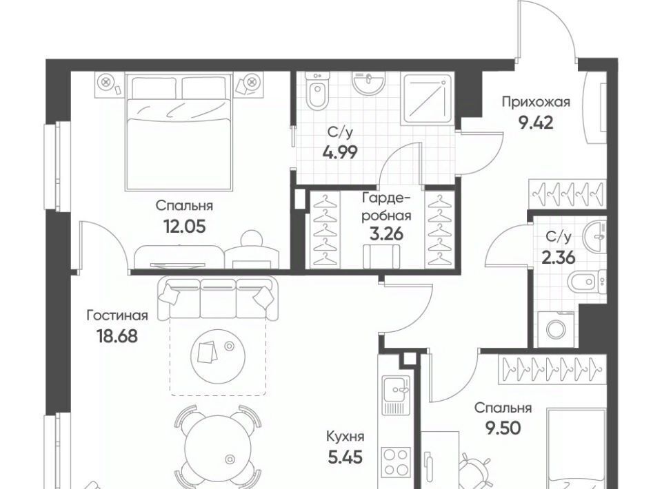 квартира г Казань Козья слобода ул Гаврилова 5вк/2 фото 1