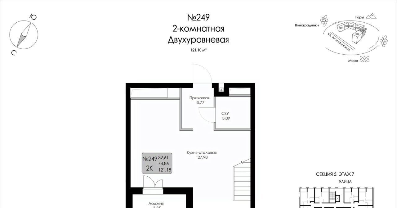 квартира г Судак ЖК «‎Долина Роз» фото 1
