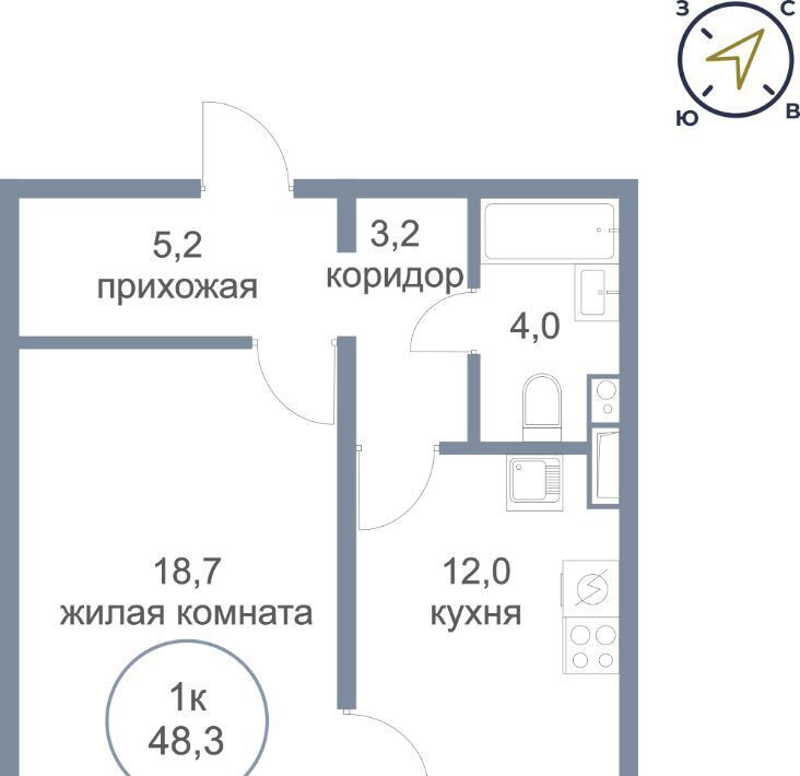 квартира г Нефтеюганск мкр 17-й 7/2 фото 1