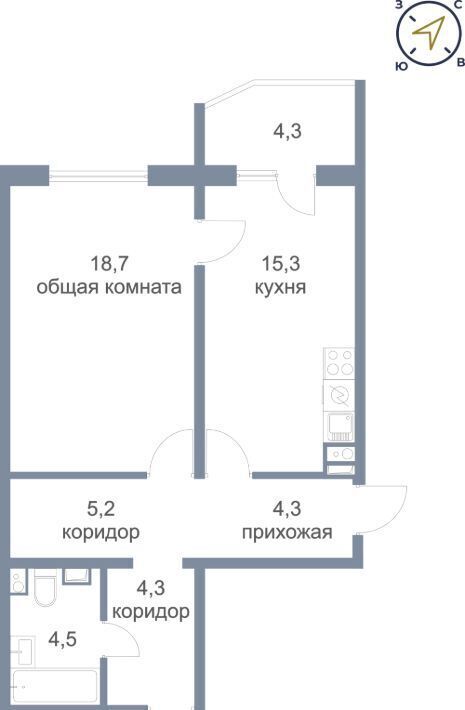 квартира г Нефтеюганск мкр 17-й фото 1