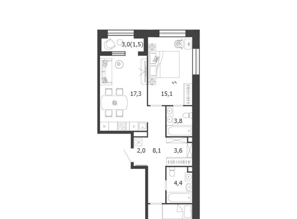 квартира г Москва метро ЗИЛ ЖК Шагал 3-я оч., к 6 фото 1