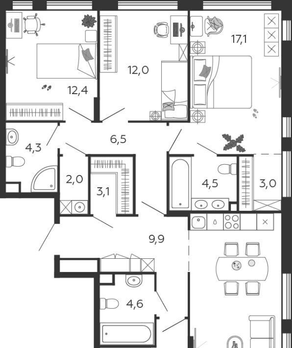 квартира г Москва метро ЗИЛ ЖК Шагал 2-я оч., к 2 фото 1