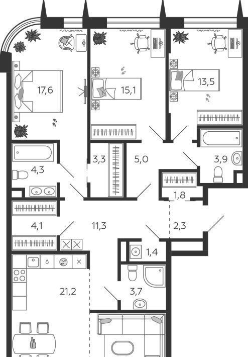 квартира г Москва метро Технопарк ЖК Шагал 2-я оч., к 1. 2 фото 1